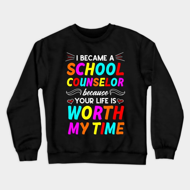 Cute School Counselor Crewneck Sweatshirt by TheBestHumorApparel